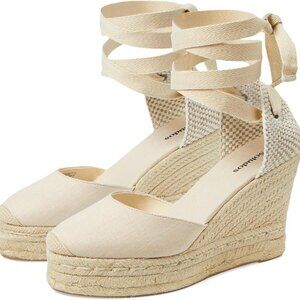 NWOT Soludos Ivory Platform Wedge Espadrilles Sz 7